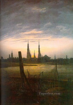 Ciudad al amanecer Romántico Caspar David Friedrich Pinturas al óleo